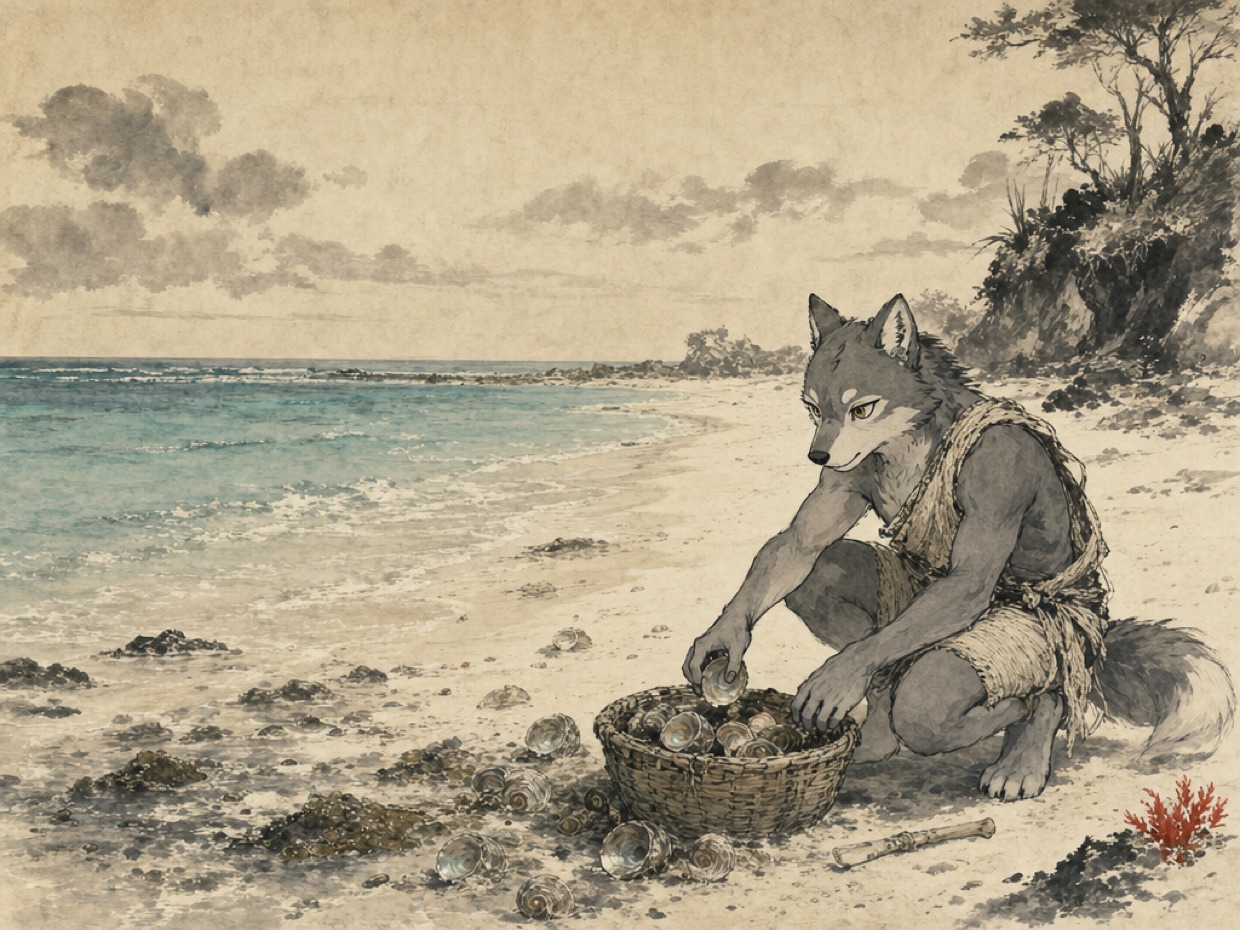 三山時代の按司たちは、貝殻拾いの子孫である の挿絵(マカミ)