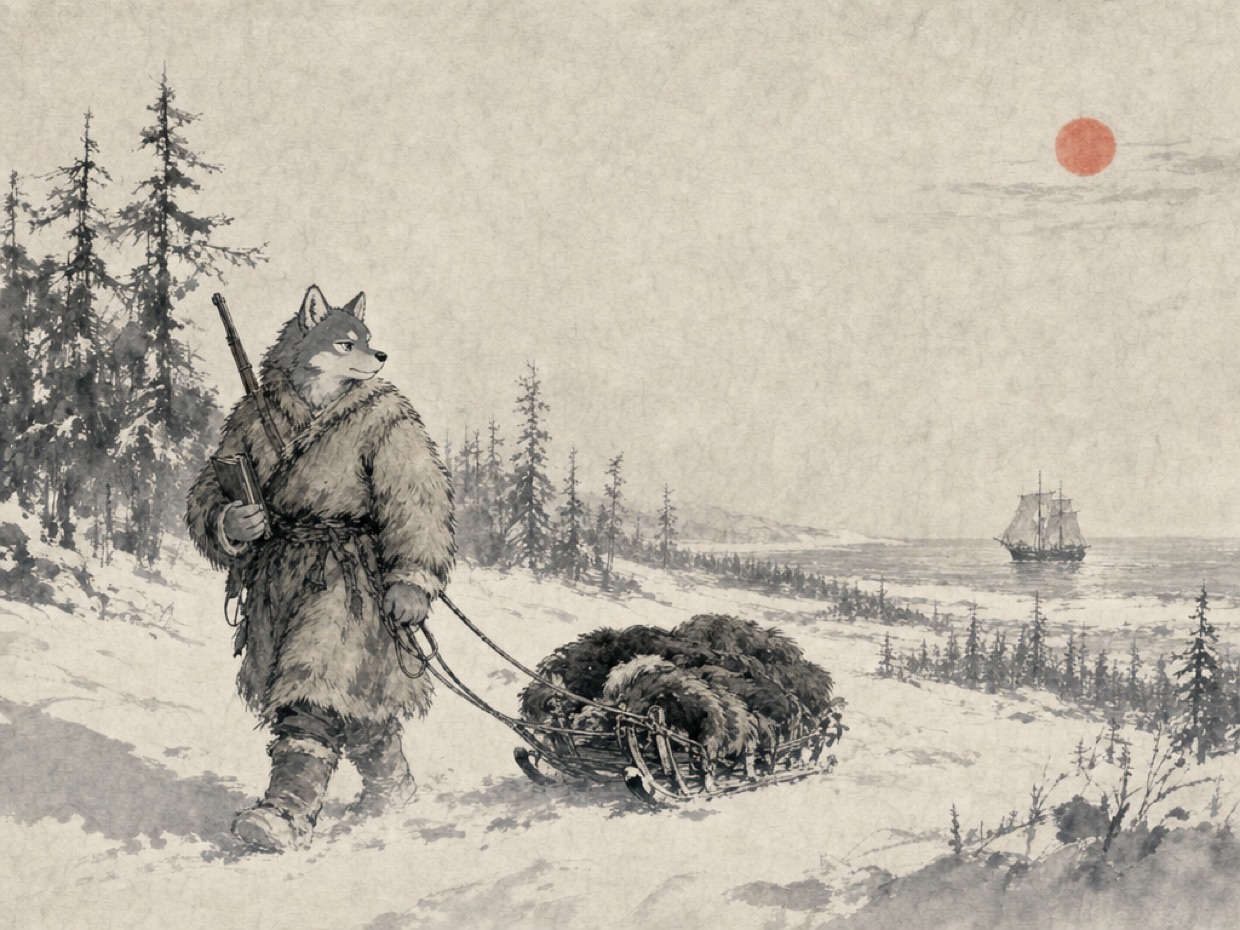 ロシアが日本の戸を叩いたのは、毛皮のせいだった の挿絵(マカミ)