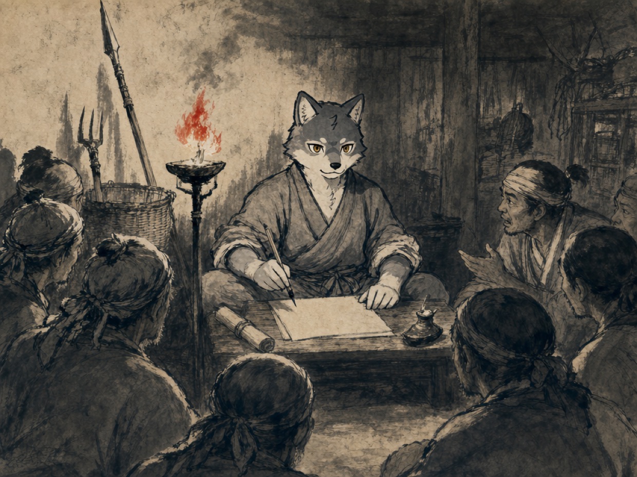 一寸法師の読者は、一揆する百姓が育てた の挿絵(マカミ)