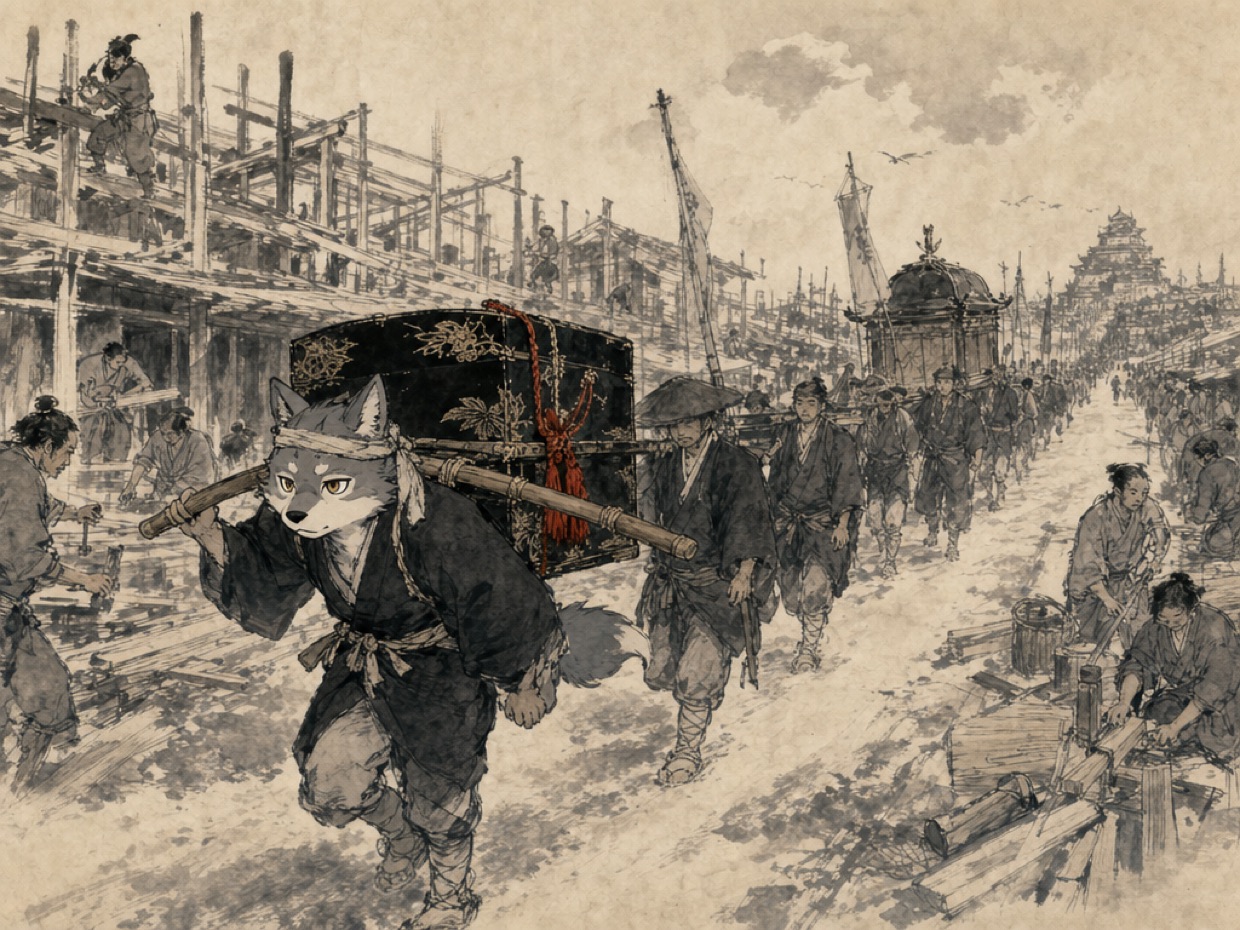 大名を貧乏にする制度が、世界一の都市をつくった の挿絵(マカミ)