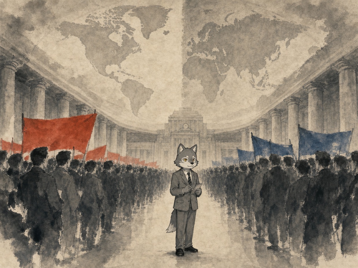 自民党と社会党の対立を書いたのは、冷戦である の挿絵(マカミ)