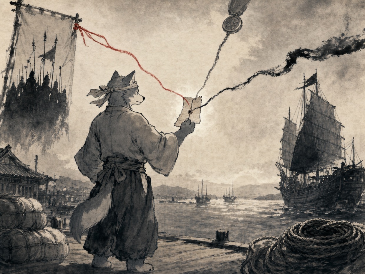 将軍が明の臣下に下ってまで開いた貿易の道は、海賊が切り拓いた の挿絵(マカミ)